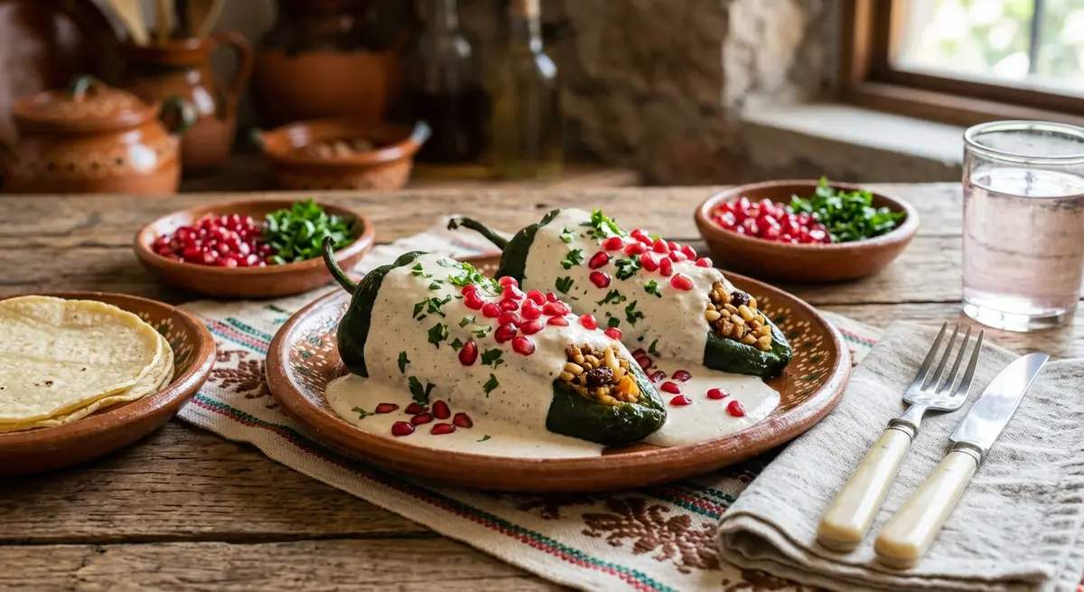 Vegan Chiles en Nogada